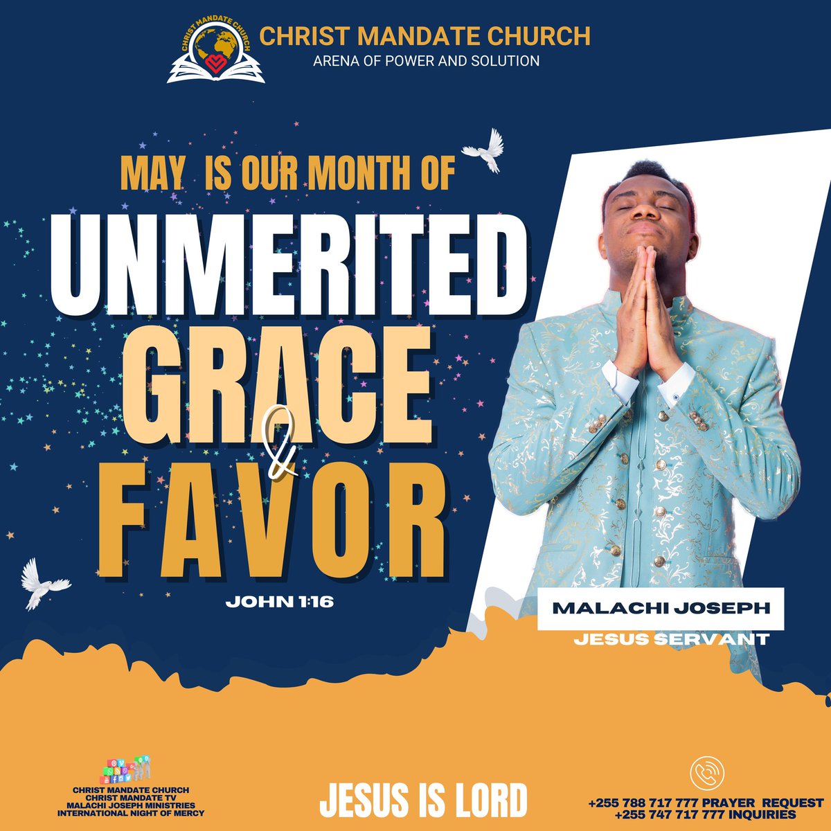 JSMalachiJoseph's tweet photo. Shalom!
Happy new month to you'll, In this Month you are going to experience UNLIMITED GRACE & FAVOR IN JESUS MIGHTY NAME! AMEN.
#DIVINEVICTORY
#GREATERHARVEST
#ChangingLivesNationsandTheWorld
#makingJesusPopular https://t.co/tvJAr0tMVy