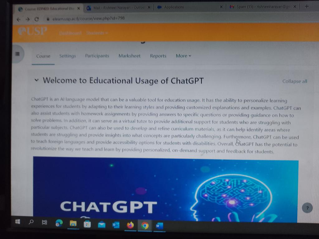 NarayanRishneel's tweet photo. Week for E-facilitation 
#E-facilitation 
#introductiontoChatGPT
#Ed403 https://t.co/QDiNYvWpFf