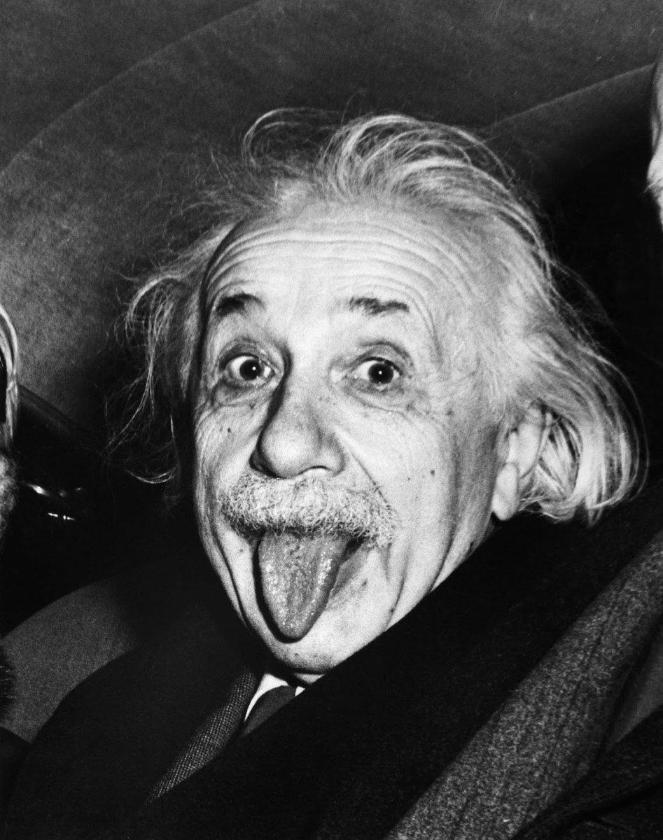 Albert Einstein on his 72nd birthday. He liked the photo so much that he asked for prints to use for greeting cards.