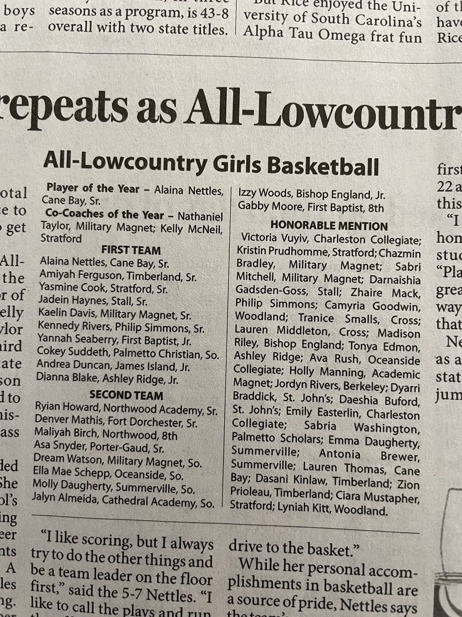 Yannah Seaberry (@seaberryyannah) on Twitter photo Thank you <a href="/postandcourier/">The Post and Courier</a> for the recognition!
Congrats ladies!
Back to work! <a href="/PGH_SCarolina/">Prep Girls Hoops South Carolina</a> <a href="/ShotsUnited/">Shots United Basketball</a> Thank you <a href="/postandcourier/">The Post and Courier</a> for the recognition!
Congrats ladies!
Back to work! <a href="/PGH_SCarolina/">Prep Girls Hoops South Carolina</a> <a href="/ShotsUnited/">Shots United Basketball</a>