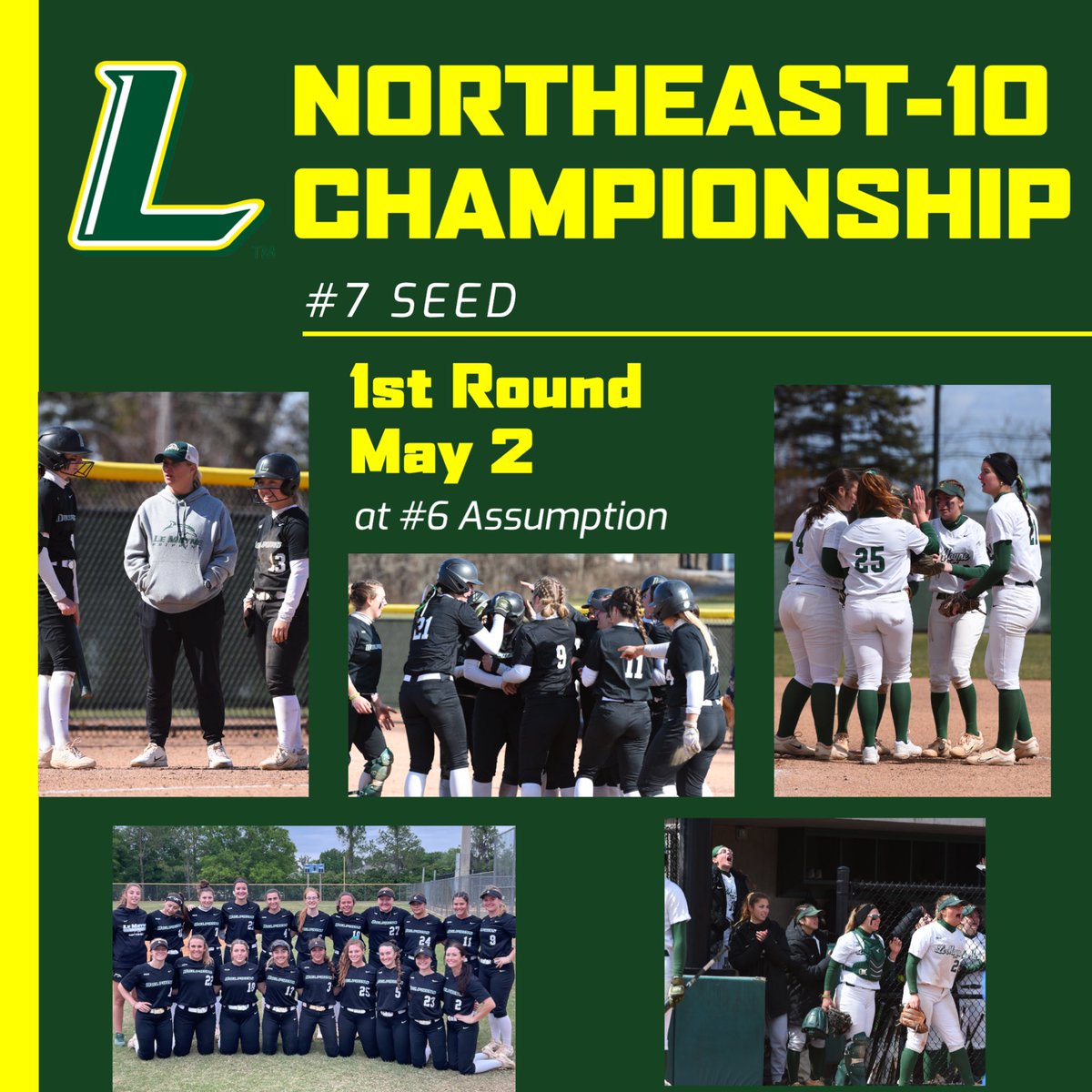 Dolphins are playoff bound! We’re set to take on the #6 seed Assumption in the 1st round of the NE10 Championship on Tuesday in Worcester at 3:00 p.m.

#PhinsUp 🐬