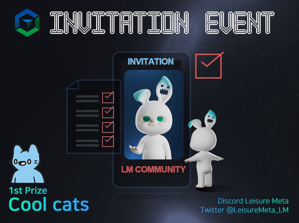 LM is holding an invitation event.🎟️

<a href="/coolcats/">Cool Cats</a>  are presented to those who share the vision of Korea's largest Act To Earn LM community.

In the Discord, there is a blue chip airdrop event every day.

Shall we have fun together? 🫵

gleam.io/PrHsx/lm-event