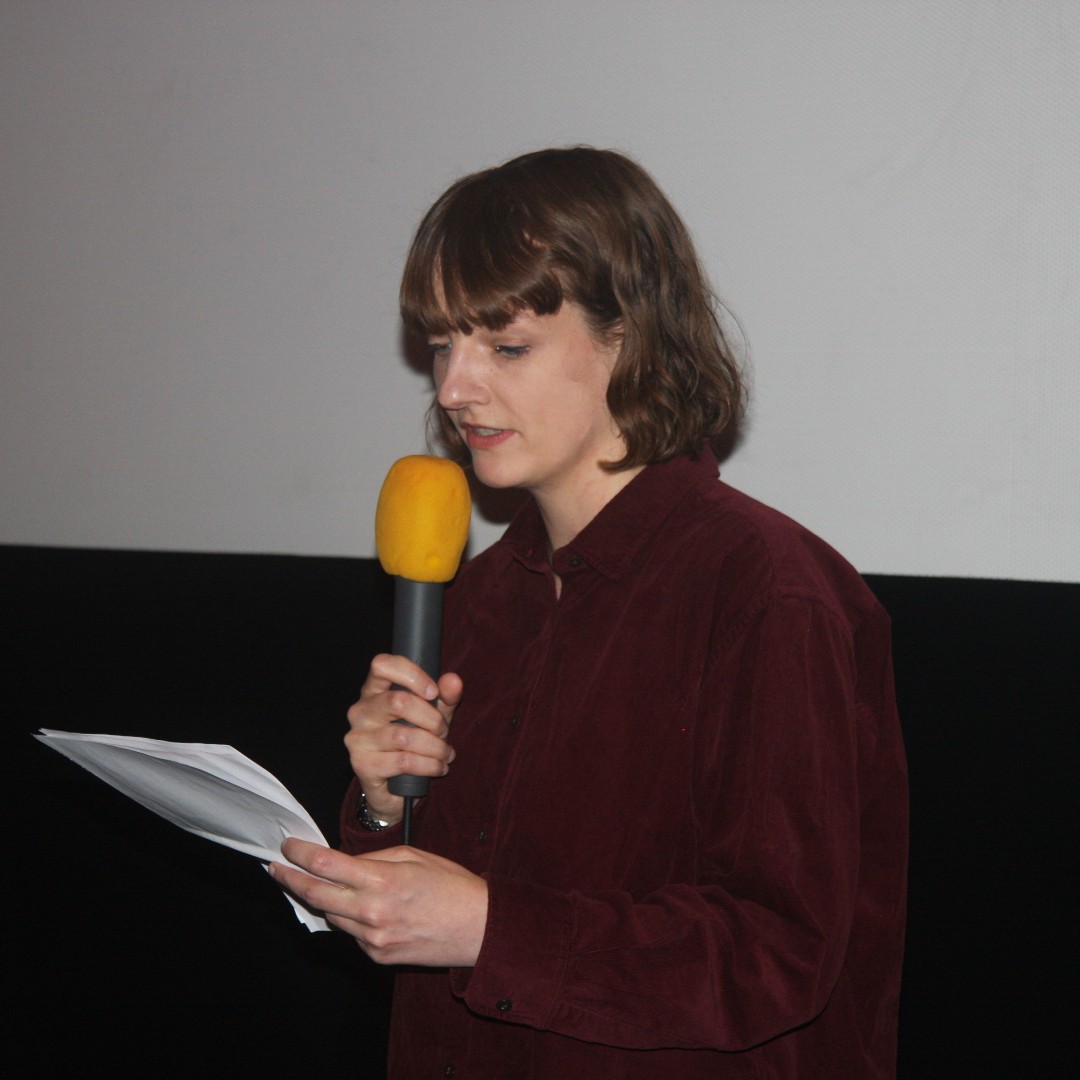 CroydonAirport's tweet photo. The showing of The Flying Fool at the David Lean Cinema Saturday afternoon was a sell-out. Here is Mara Arts giving her intro. If you missed this showing, a further showing is on sale for 20th May. Tickets at https://t.co/GTqFstRkiG https://t.co/bFsEFSwC6f