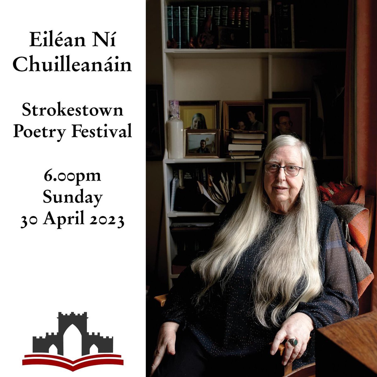Strokestownpoem's tweet photo. What a grand finale to our 25th festival. This great lady was in fine voice and read some recent work What a treat! Our thanks to all our generous sponsors and loyal attendees who revisit each year. The planning for next year starts in a few weeks @poetryireland @ArlenHouse https://t.co/suFzeB0ZvN