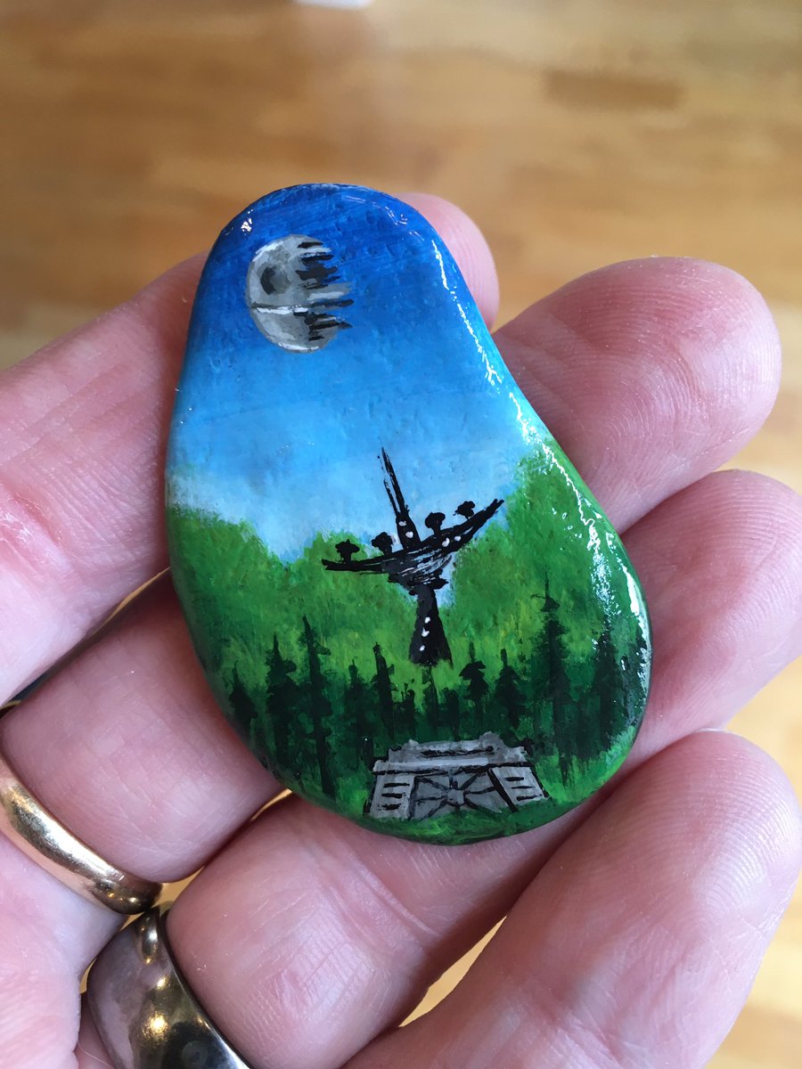 sw_rox's tweet photo. A visit to the cinema to watch Return Of The Jedi provided the opportunity to make another rock drop 😁 #StarWars #ROTJ40 @starwars https://t.co/b0rX4JADbu