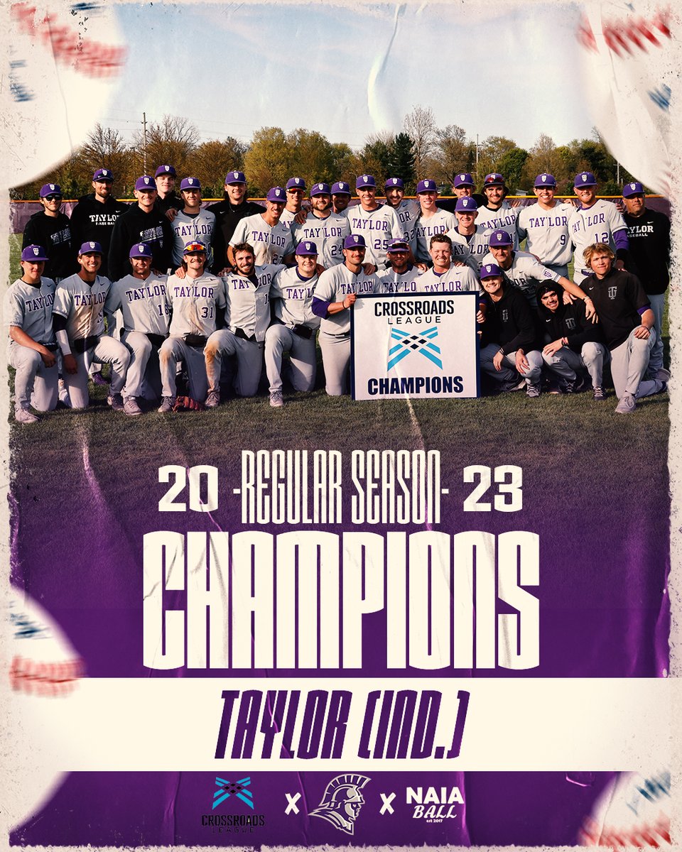 NAIA Ball (@naiaball) on Twitter photo 🚨 #21 Taylor (37-13) clinches their 6th Crossroads League Regular Season Championship title since 2010 and is headed to the 2023 Opening Round! #NAIABall <a href="/taylorbaseball/">taylorbaseball</a> <a href="/taylortrojans/">Taylor Trojans</a> 🚨 #21 Taylor (37-13) clinches their 6th Crossroads League Regular Season Championship title since 2010 and is headed to the 2023 Opening Round! #NAIABall <a href="/taylorbaseball/">taylorbaseball</a> <a href="/taylortrojans/">Taylor Trojans</a>
