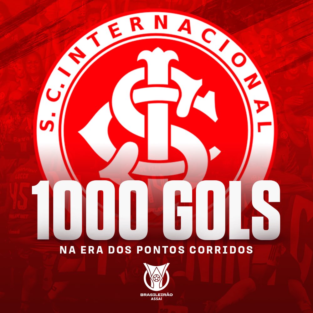 Brasileirao's tweet photo. Mil gols, mil gols...

Sim, o golaço de De Pena foi o milésimo do @SCInternacional nos meus pontos corridos! 

Bem demais, Colorado! https://t.co/n381LMzXnk