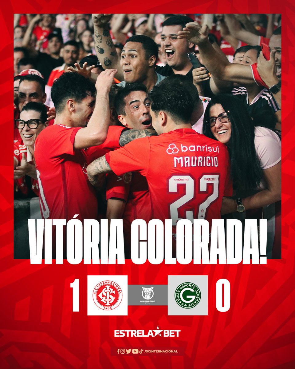 SCInternacional's tweet photo. #INTxGOI | 1-0 | 2T | 55' - VEEEEEEEEEEEEENCE O CLUBE DO POVO! Com gol de @carlosdepena, Inter bate o Goiás, vence a segunda consecutiva pelo @Brasileirao e chega aos sete pontos em três rodadas. VAMOS! 🥰👏

🇦🇹 #JuntosSomosInter

📻 https://t.co/nuW2tV5j5C https://t.co/xOHvnAopbt