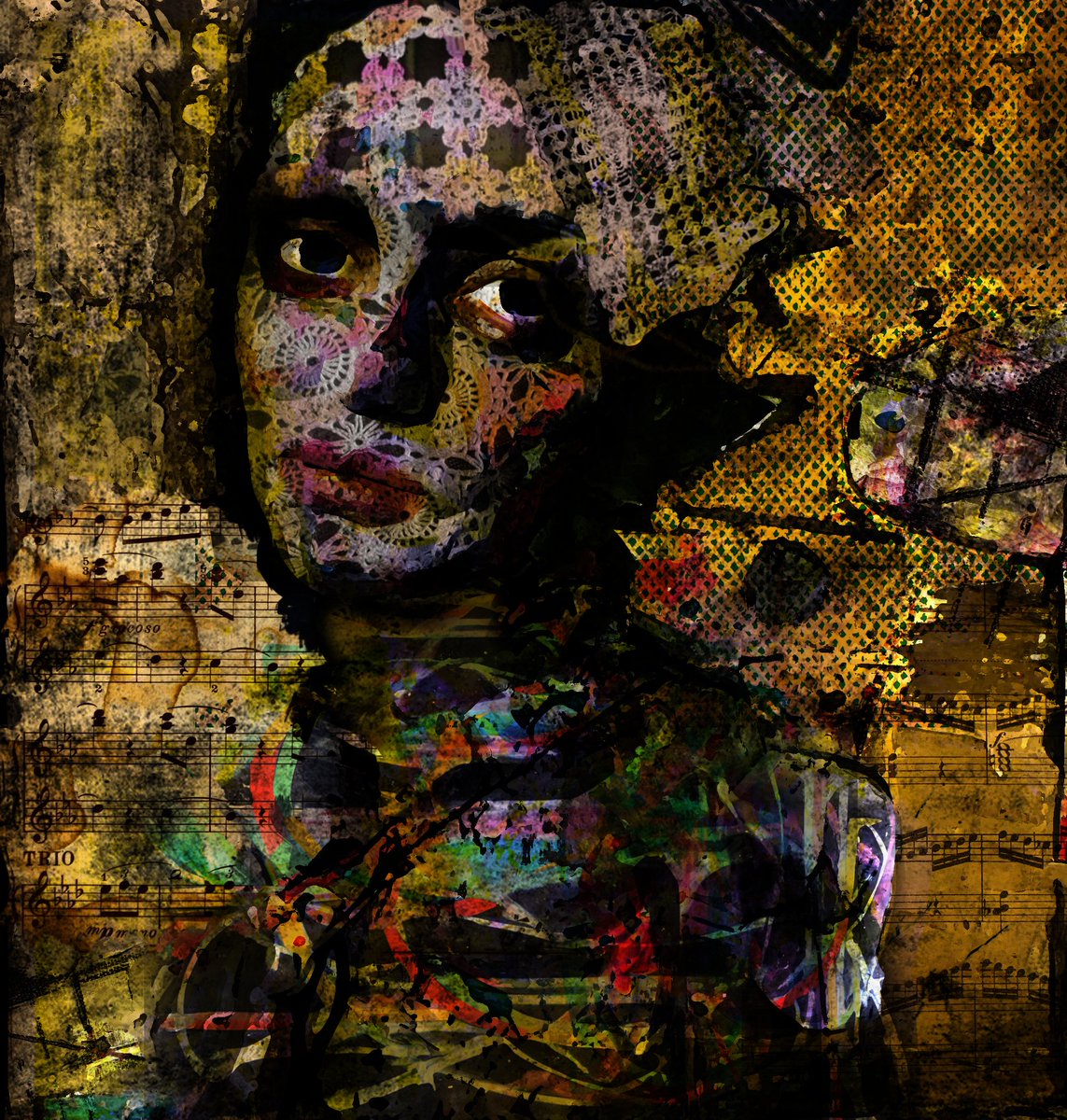 How I draw: I draw in Photoshop using many interesting watercolor brushes, dual color brushes, grunge texture, ... Some techniques I have to keep secret🤐😁Sometimes I use collage elements like in this case.