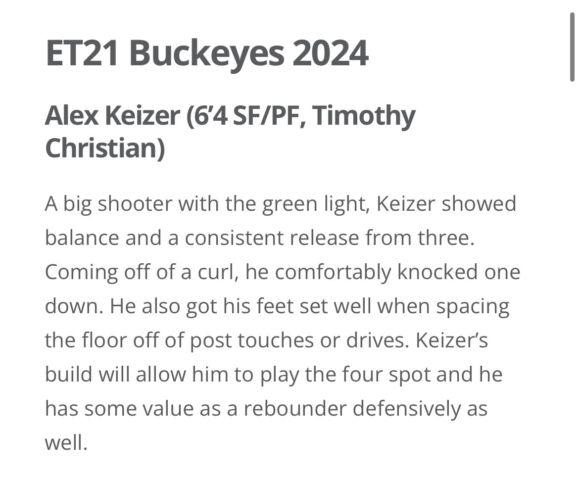 Thank you <a href="/ILHoopProspects/">Illinois Hoop Prospects</a> for the coverage! <a href="/ET21Buckeyes/">ET21 BUCKEYES</a> <a href="/CoachKeizer/">Coach Keizer</a>