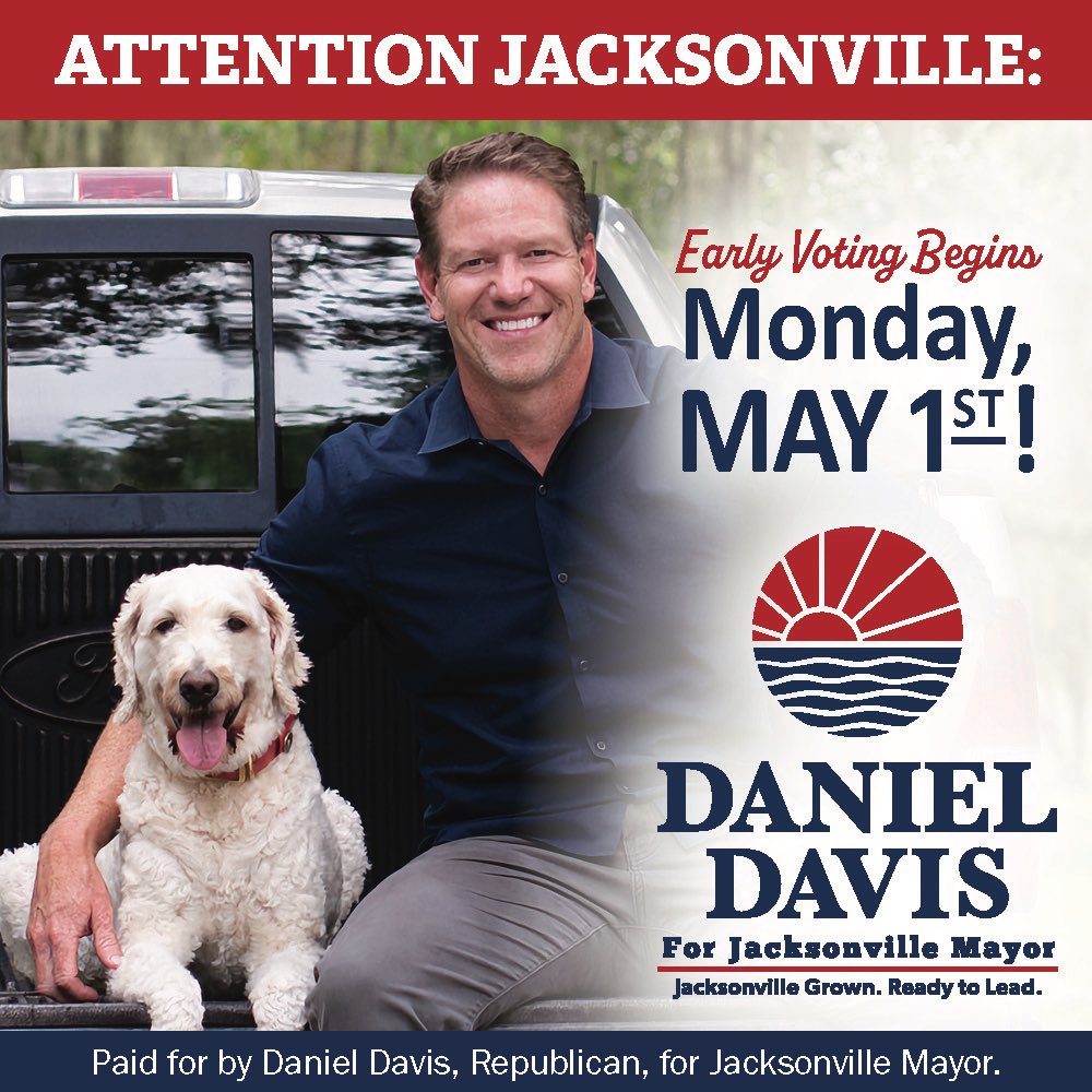 DanielDavisFL's tweet photo. Find out where you can early vote beginning tomorrow: https://t.co/g3cDPh5euk https://t.co/5ucCzWyCLW