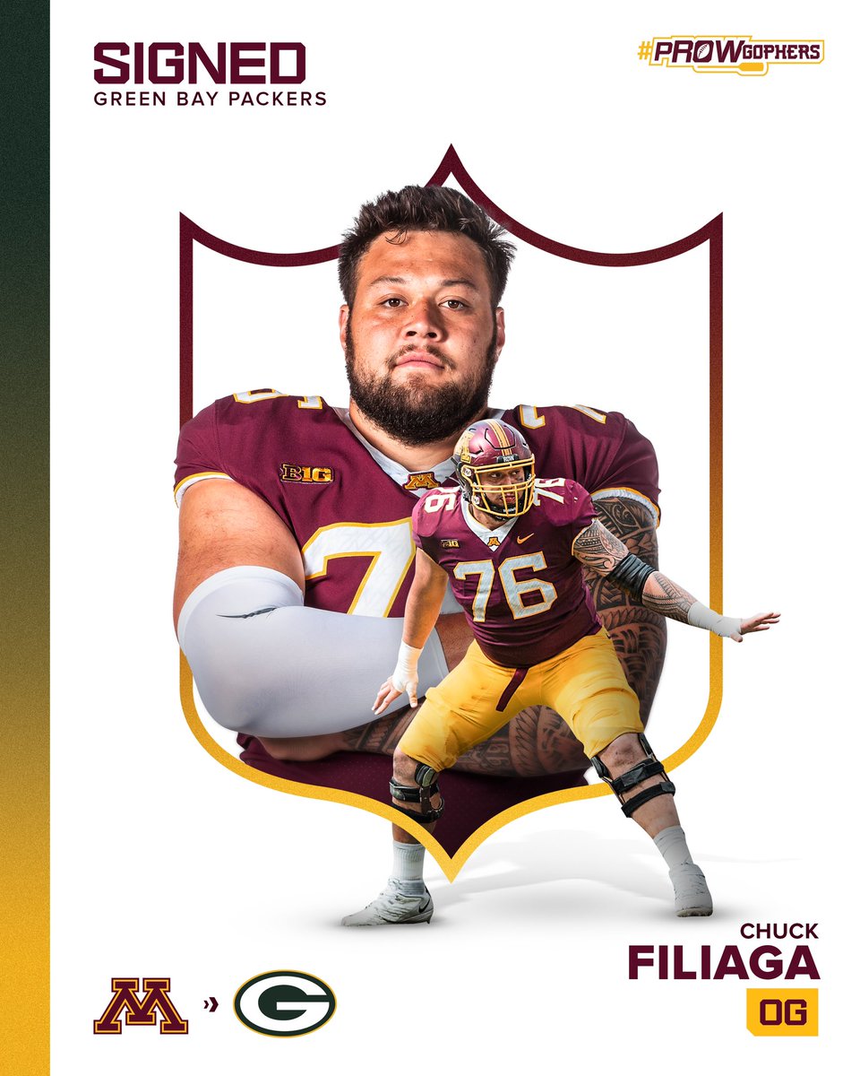 GopherFootball's tweet photo. Transferred. Developed. Signed.
Chuck came to Minnesota last year and has now signed an NFL deal. He joins a growing list of transfers - Jack Gibbens, Ben St-Juste, Chris Williamson - who have come to Minn., found success and are now living their dreams.
#RTB #SkiUMah #Gophers https://t.co/dCDxaRgOek