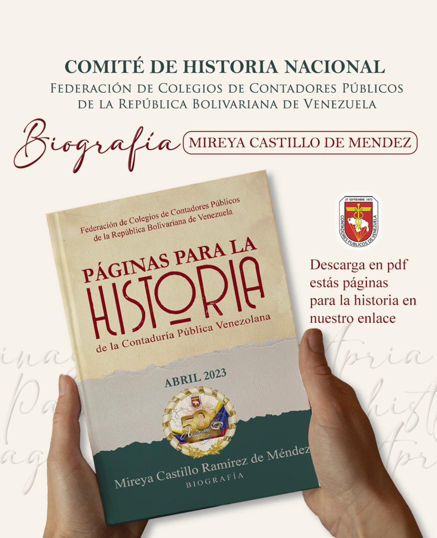 FccpvOficial's tweet photo. 🚨📜 *PÁGINAS PARA LA HISTORIA:* Fortaleciendo nuestra esencia, nuestro caminar, nuestra experiencia.

Hoy te invitamos a conocer y recordar a la Lcda. Mireya Castillo Ramirez de Mendez.

Descarga la biografía en .pdf aquí: 

https://t.co/Lsb0t31HIH

#ComiteDeHistoriaNacional https://t.co/sVH92AAFT2