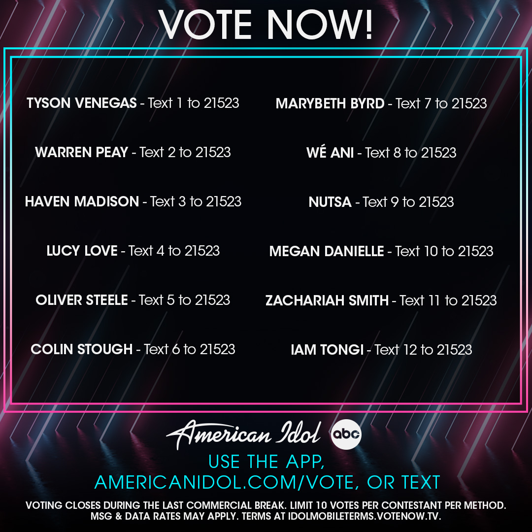 American Idol on Twitter "️⃣ Tonight the Idols have NEW voting
