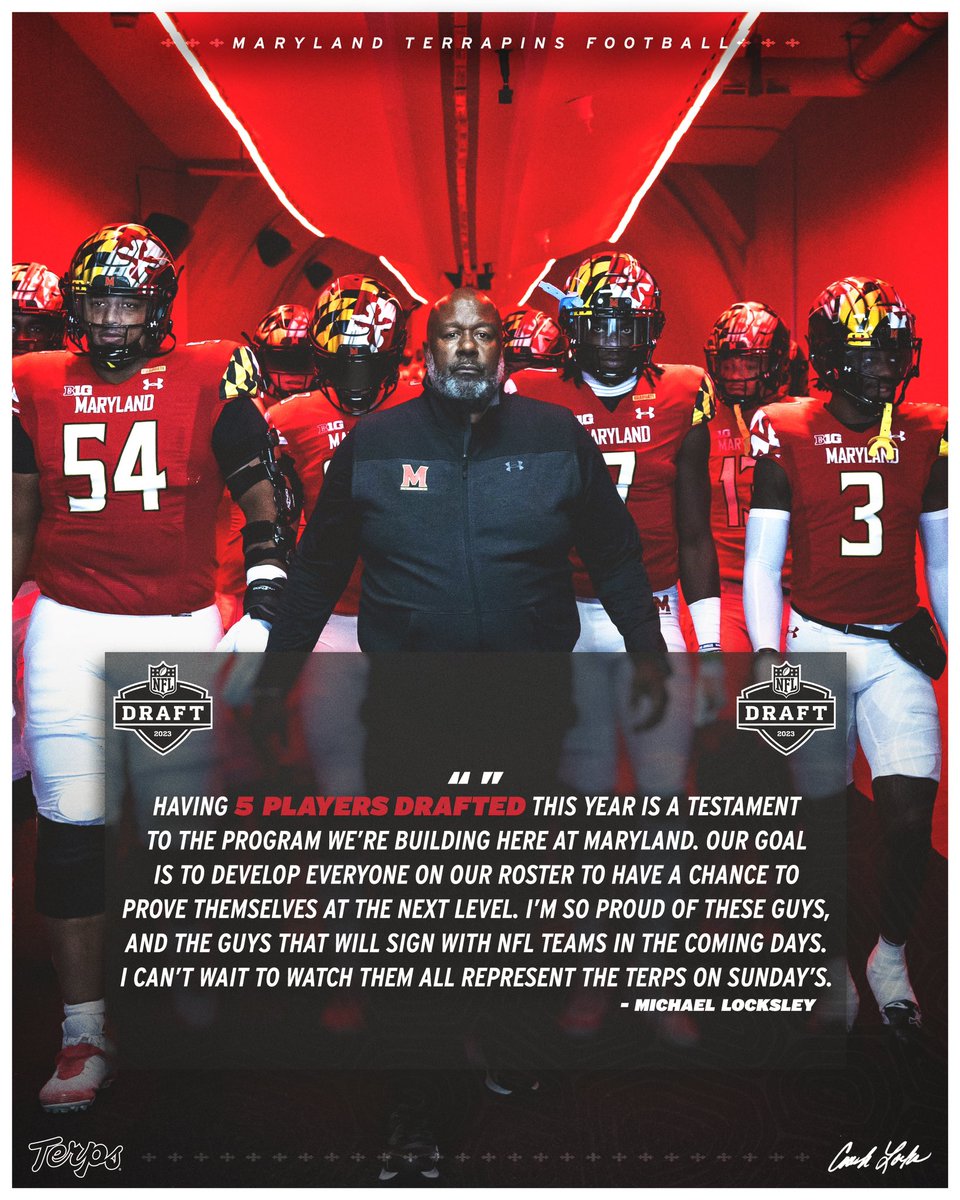 TerpsFootball's tweet photo. Building something in College Park

Our most players drafted since 2009 https://t.co/FhEszv5AZY
