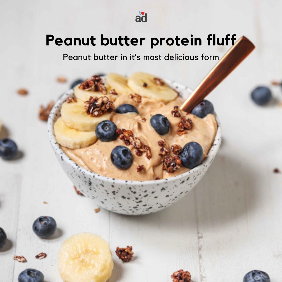 Peanut butter protein fluff Peanut butter in its most delicious form. l8r.it/tVnO #cheesecake #sweettooth #healthysnack #nuts #chocolate #breakfastideas #sweets #cookies #pancakes #healthysnacks