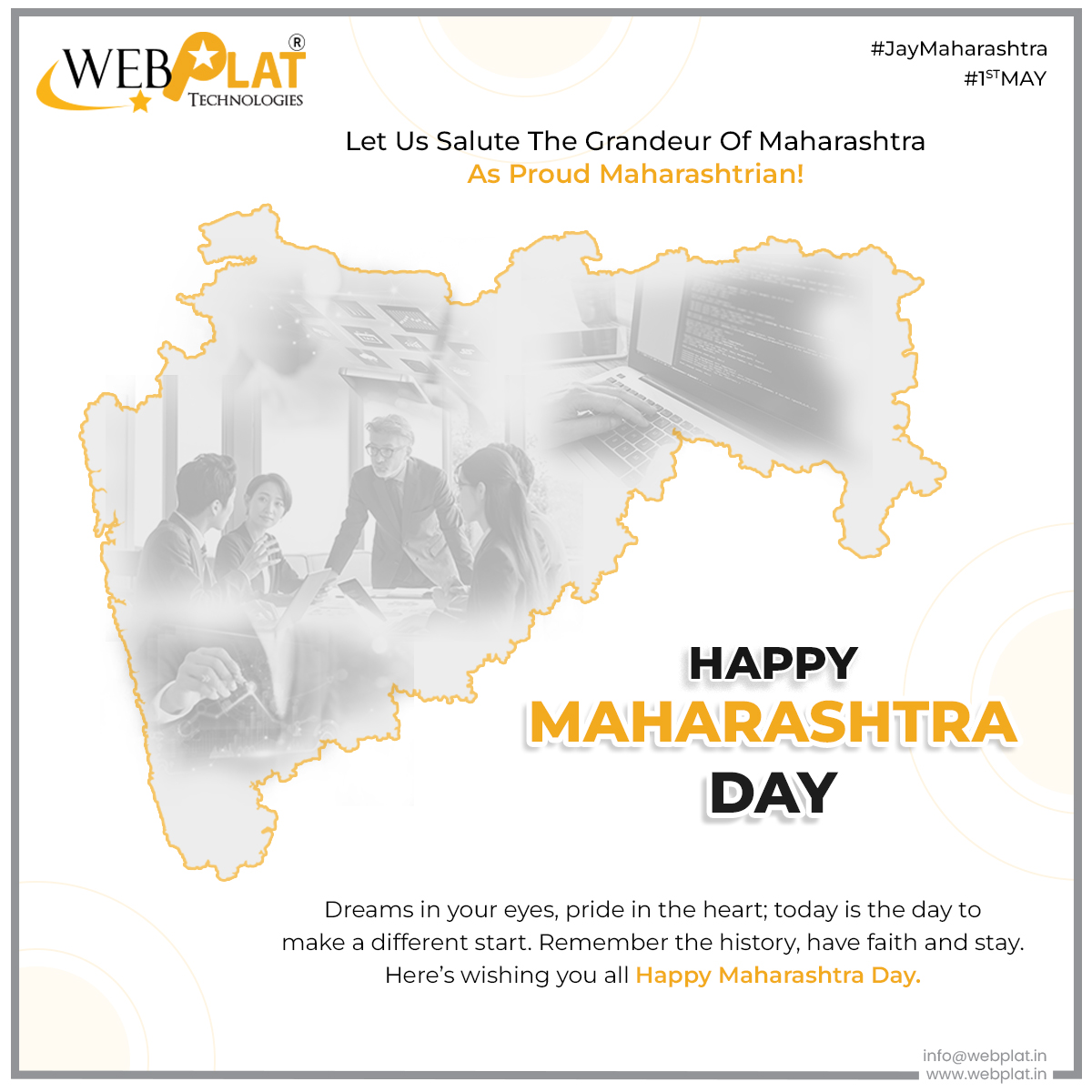 Let’s Celebrate The Beautiful Traditions &amp; Cultural Heritage Of Maharashtra

1st May Maharashtra Day

It’s time to make the best memories of this day and feel proud to get birth on this inspiring land.

Wishing You All A Very Happy &amp; Warm Maharashtra Day
.
.
#maharashtradin