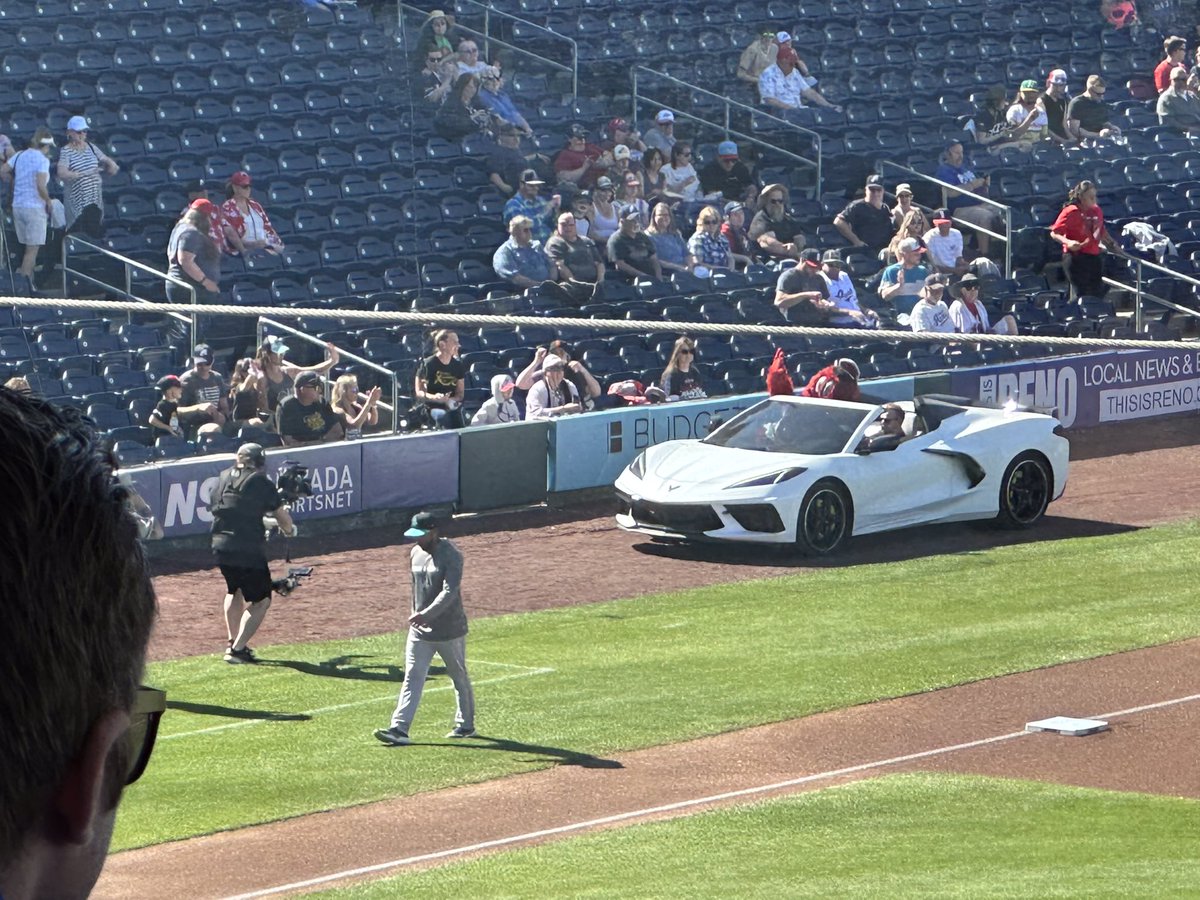 Thank you to Doug Osumi from SJSU Athletics who snapped this photo of Partner Hunter Rand running a Steadicam at Greater Nevada Field! Let’s go Aces! #baseball #steadicam #corvette #reno