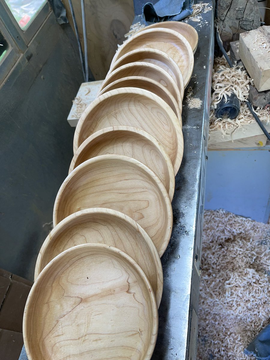 23 a piece plus 7 bucks shipping! These are handmade from Maple using solar power. Approximately 6 inches in diameter and 1 inch tall. Food grade, washable too but not dishwasher safe. #SmallBusiness #handmade