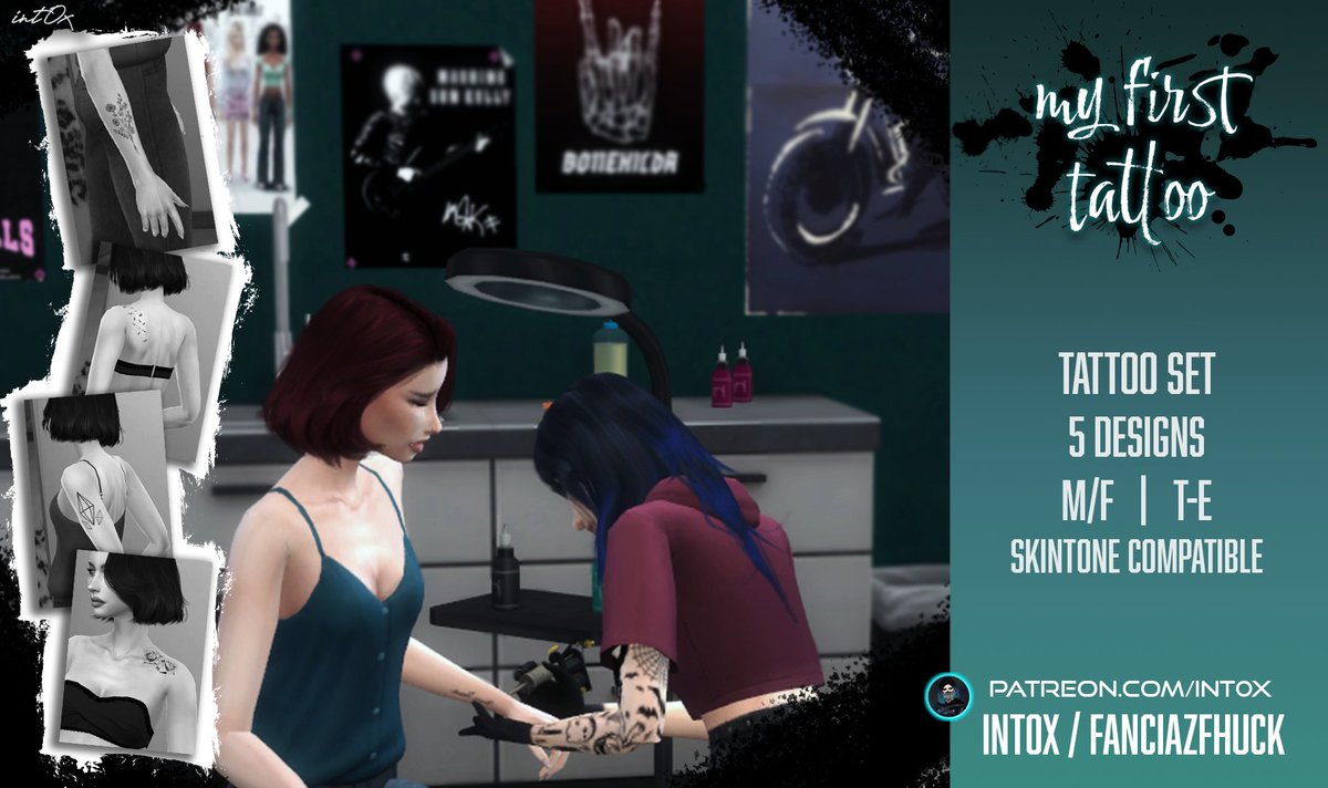justfanci's tweet photo. My First Tattoo! Set
Let your sims feel the stinging liberation of marking their way into young adulthood by getting their first tattoo with this set! 5 tattoos total π
Public release 05.08 π€
https://t.co/ZN36yZBRQg
#TheSims4 #Sims4Cc #simstattoo https://t.co/6HWtCFTpMV