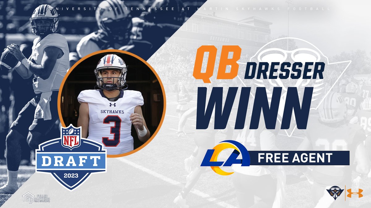 Congratulations to @UTM_Football quarterback Dresser Winn on signing an undrafted free agent contract with the Los Angeles Rams!

Release: bit.ly/41NGPgw

#MartinMade | #OVCit
