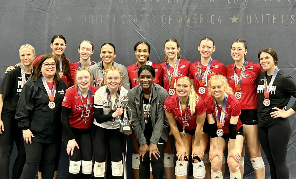 Premier_18Gold's tweet image. Your 2023 18 OPEN National Championship RUNNER-UP!!! 
❤️🥈🤍

#goPremierVB | #ChampionshipBehavior