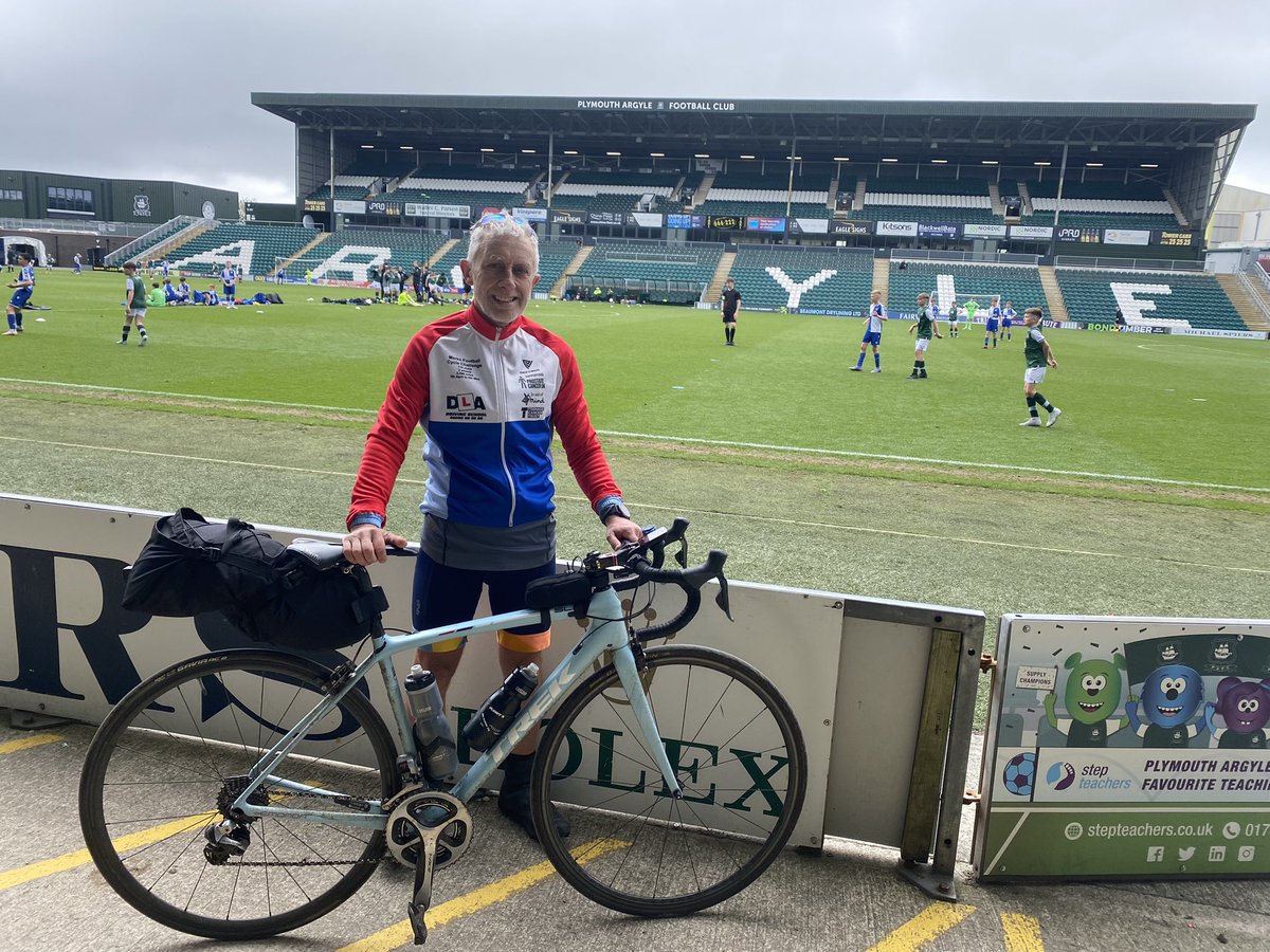 markcrowther66's tweet photo. Day 26 of my 116 club challenge is completed visiting @Argyle &amp; @TorquayUnited_ 82 miles cycled &amp; 7,000 feet elevation 🚴‍♂️ excited that £4,523 had been donated to @ProstateUK @TeenageCancer @MindCharity thank you for all your support it is appreciated 🧡👍
https://t.co/7bml78Ed2l https://t.co/BHg8LpzwPe