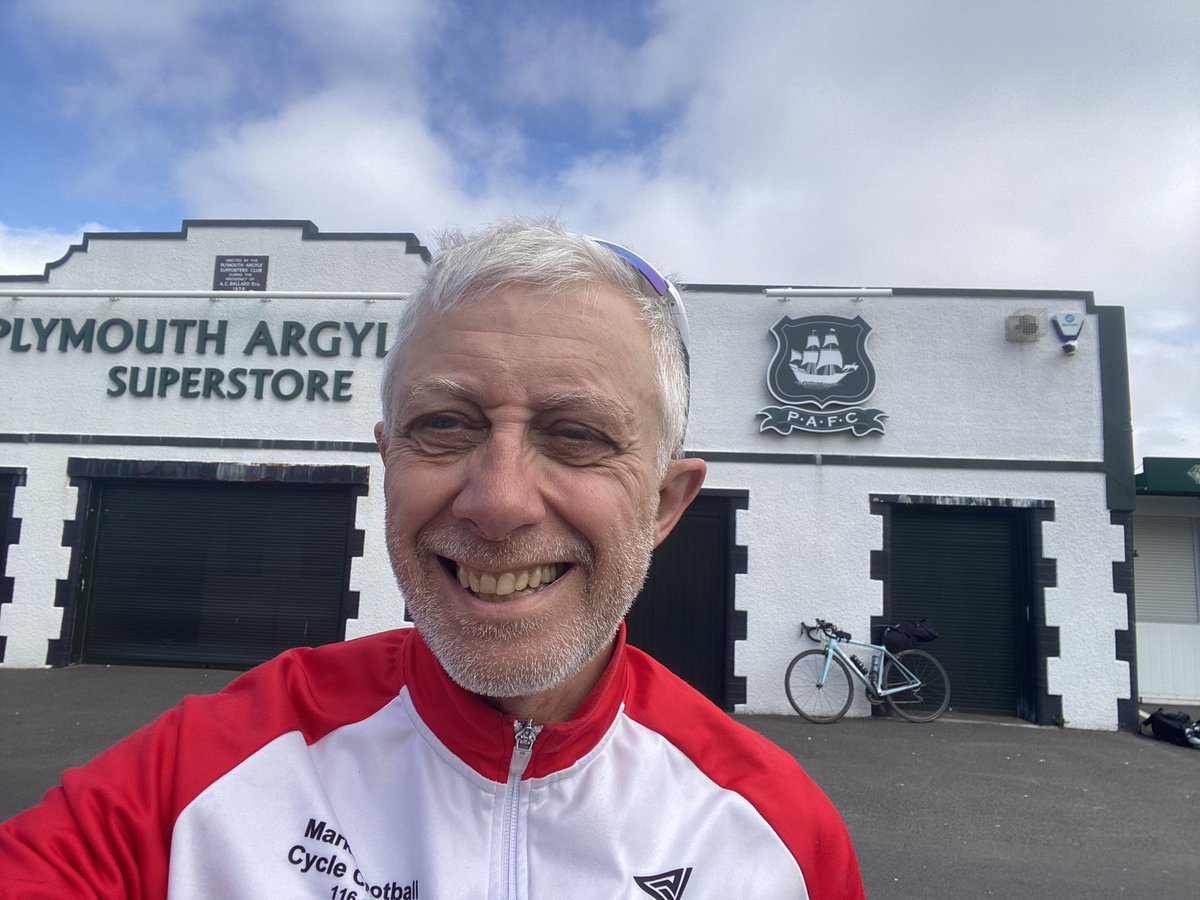 markcrowther66's tweet photo. Day 26 of my 116 club challenge is completed visiting @Argyle &amp; @TorquayUnited_ 82 miles cycled &amp; 7,000 feet elevation 🚴‍♂️ excited that £4,523 had been donated to @ProstateUK @TeenageCancer @MindCharity thank you for all your support it is appreciated 🧡👍
https://t.co/7bml78Ed2l https://t.co/BHg8LpzwPe