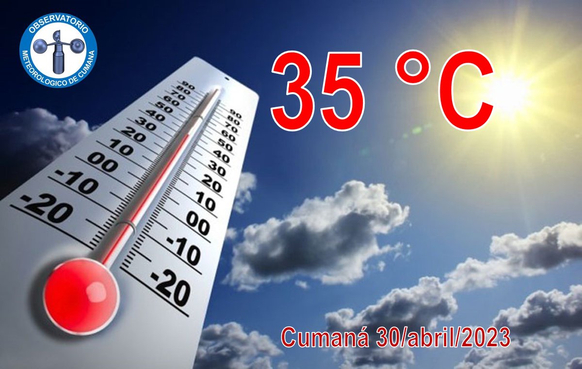 #30Abril | Hoy #Cumaná volvió a tener 35 °C