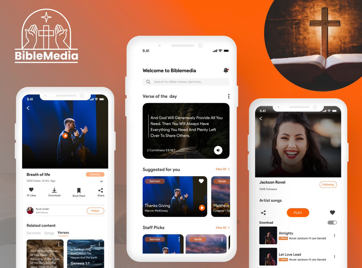 alogbe_rachael's tweet photo. I'm excited to show my Bible app design! Designing it was a great learning experience, and one of the most important things I learned was the importance of hierarchy.
Check out these 3 screens and let me know what you think! #BibleApp #ChristianApps" https://t.co/hMHgRUY7i3