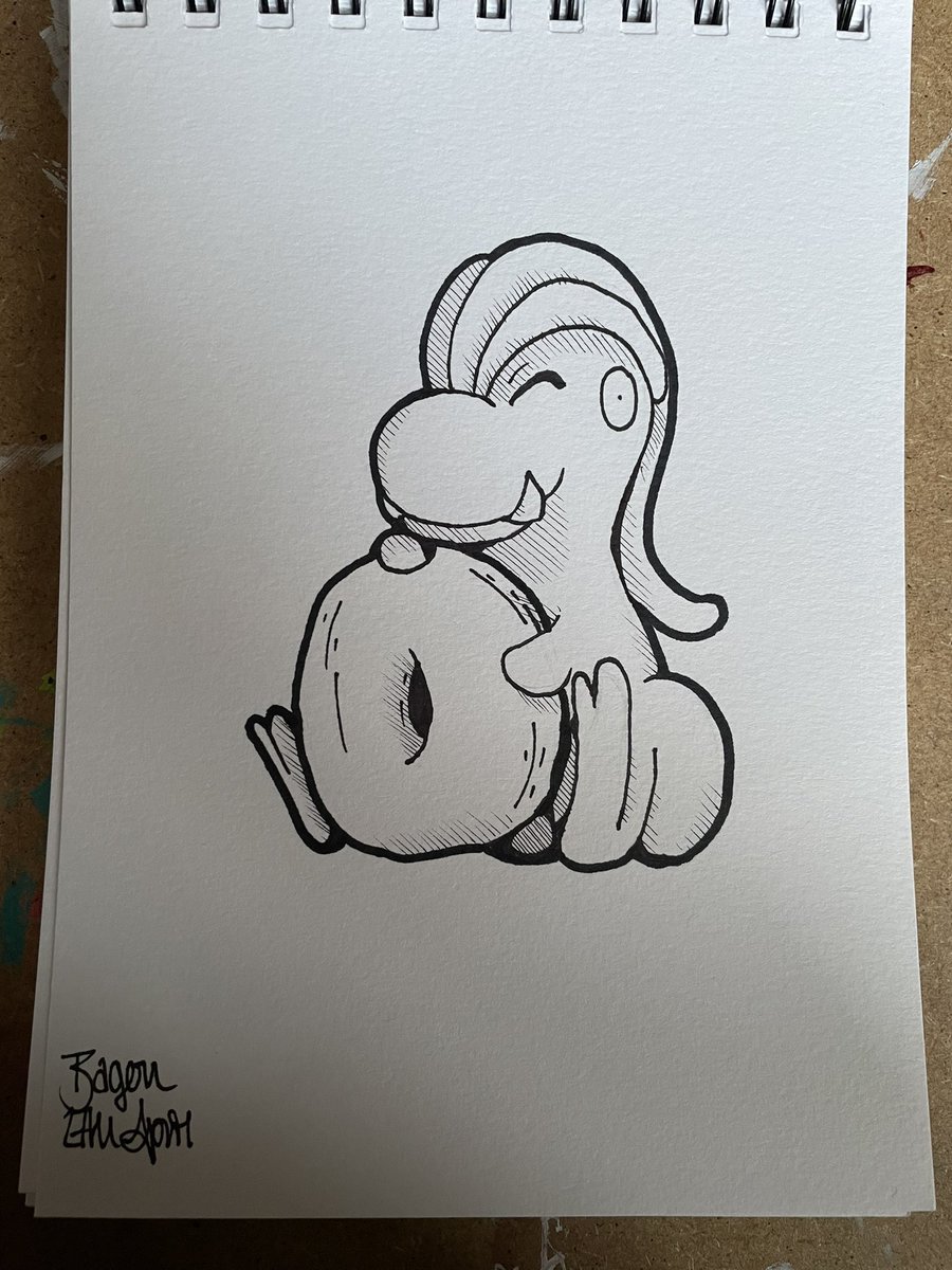27th April - Bagon bagel boi
.
#pokemon #bagon #ink #bagel