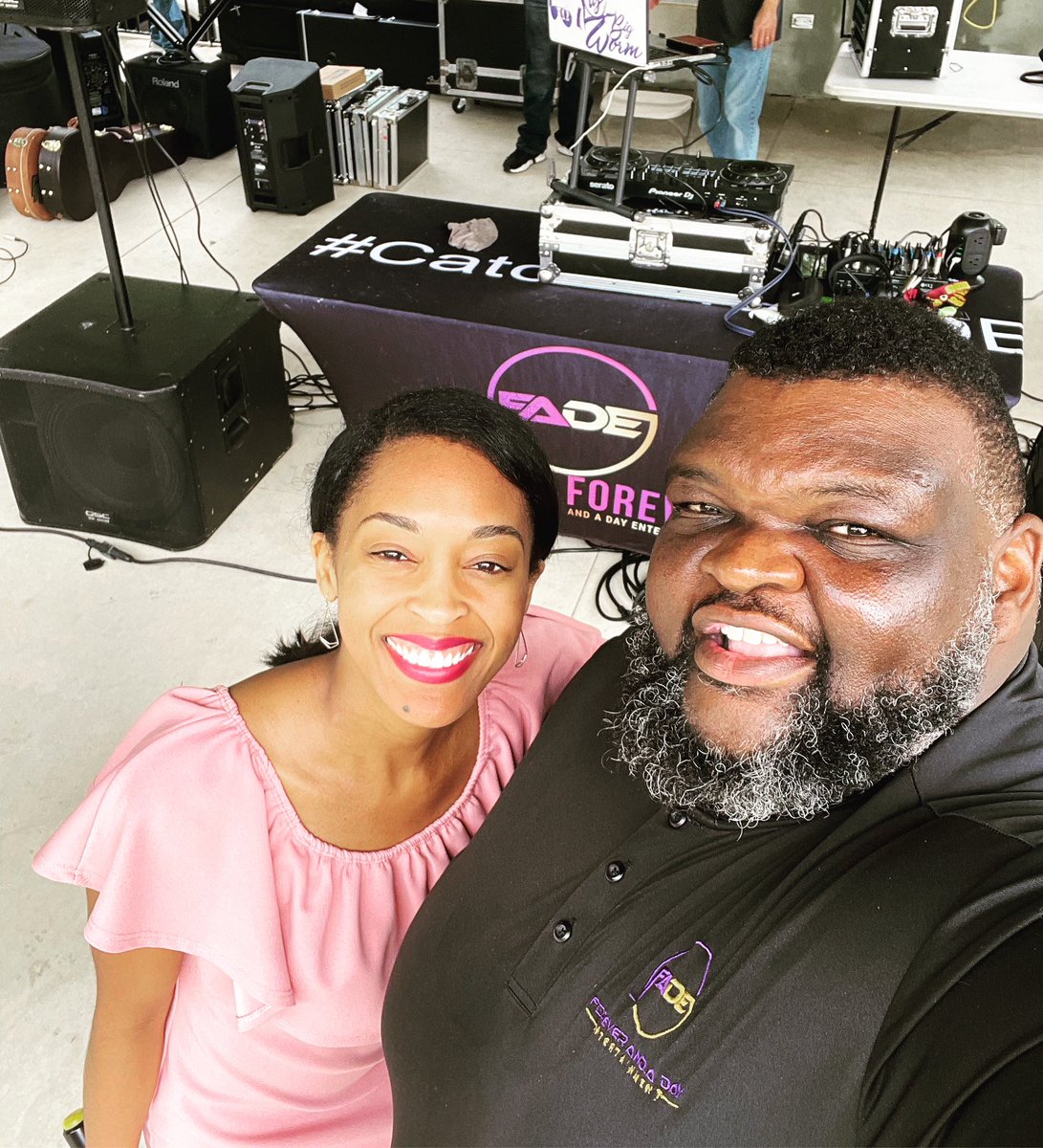 iAmJBrunson1911's tweet photo. The Hostess and the DJ! It was awesome working alongside Ms. @daraakhaalid today at the Irmo International Festival. #CatchTheFADE https://t.co/XG8gWIAU41