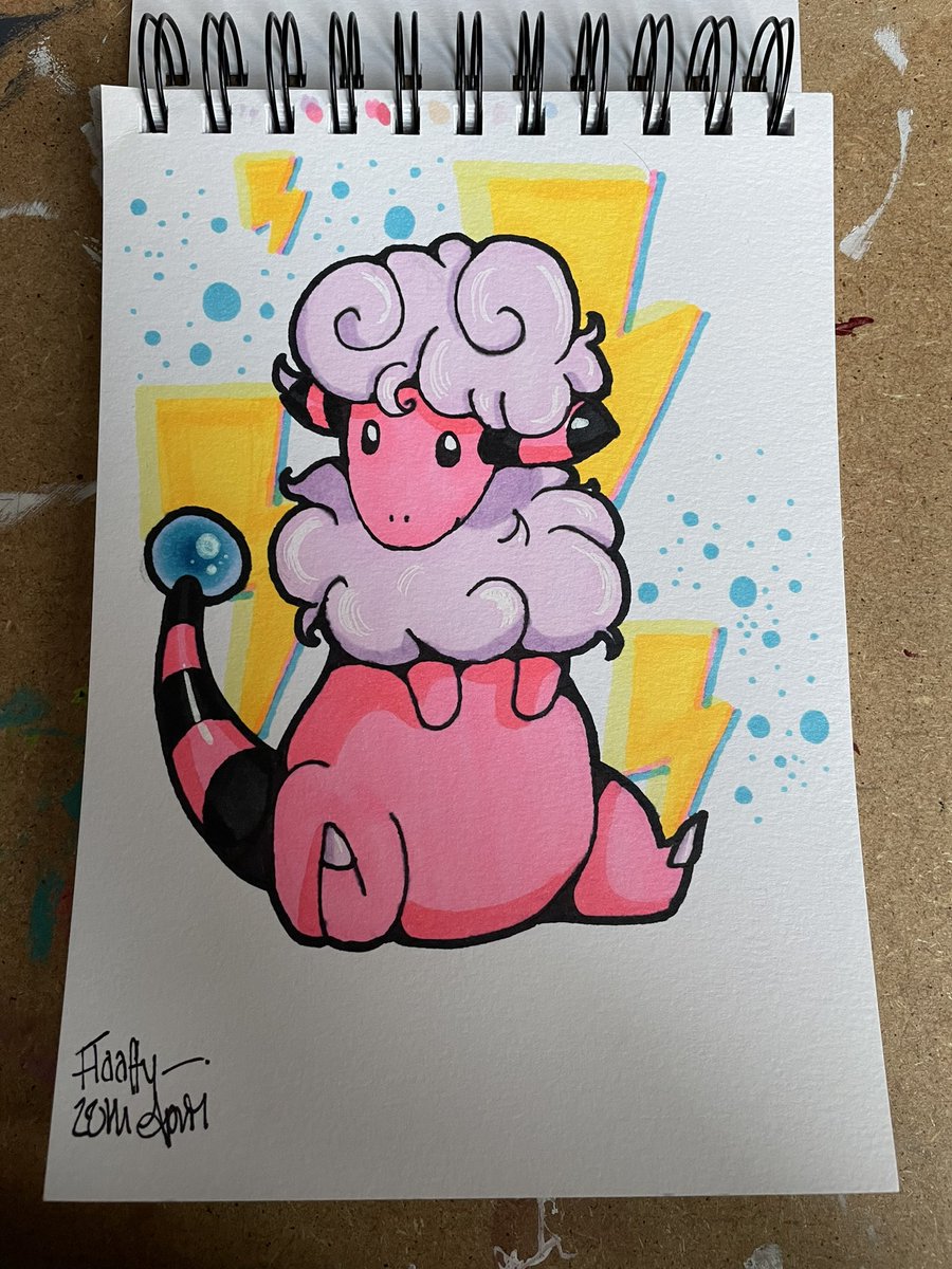 28th April - Flaaffy ⚡️
.
#pokemon #flaaffy #colour