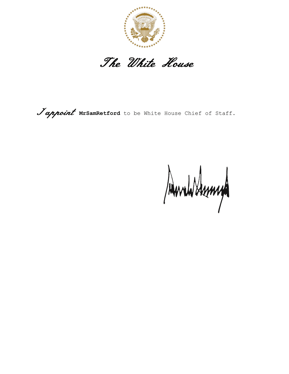 BUSAPresident's tweet photo. I hereby appoint the following. https://t.co/8rvNLrMVRC