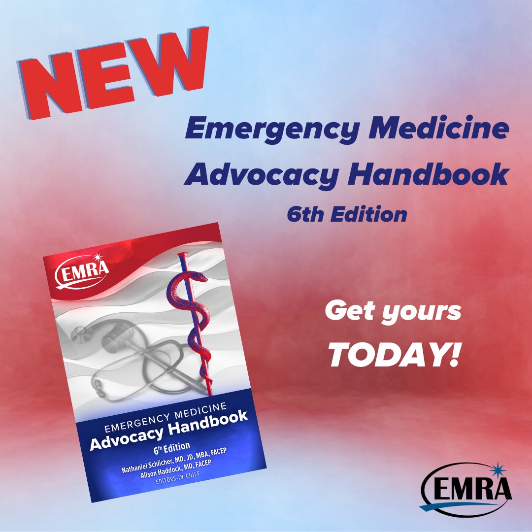 emresidents's tweet photo. 📣We are proud to announce the newest edition of the EMRA Advocacy Handbook! HUGE thanks to all the EM leaders who contributed to making this happen. @RealCedricDark  @AdvocacyMD Nathan Schlicher @RJSontagMD Maggie Moran @USACSolutions 
 Get it now - https://t.co/5X3ecpiDjf https://t.co/hY2iRSrpZ9
