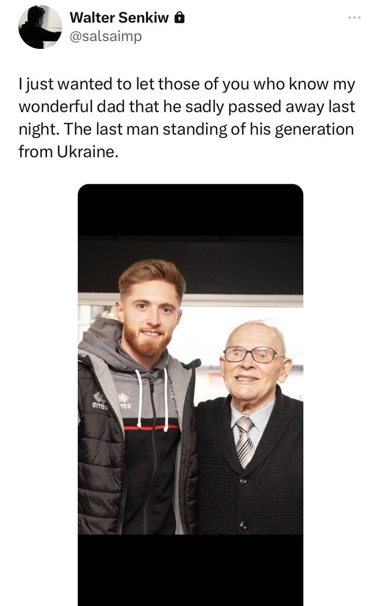 Please RT this. Anyone that knows Walter or had the pleasure to meet his father will be saddened of the news he sadly passed away 😞. He started following the Imps in the 1950s 📆 so we thought it would be a nice touch for a minutes applause against the Shrews next week 55mins⏰