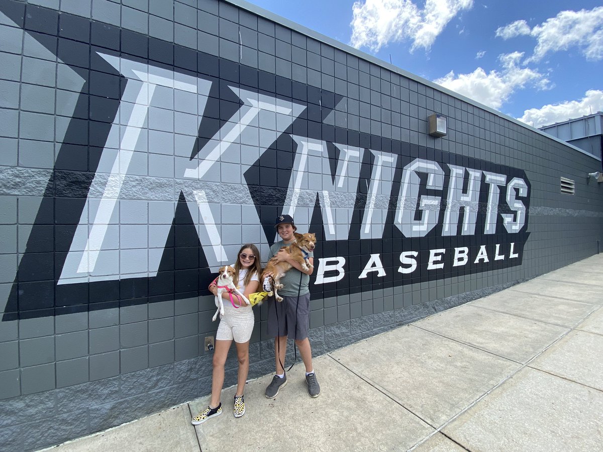 SamRitterOCPS's tweet photo. Beautiful day for baseball with my four-legged babies 🥰 @UCF_Baseball https://t.co/h0n9V89mUF