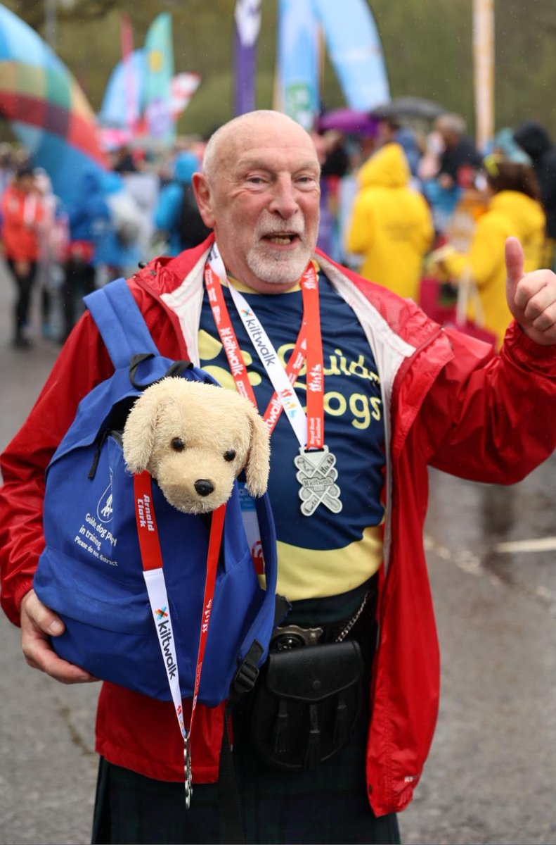 Well done to everyone who completed #Kiltwalk2023 today, especially my Dad who was raising funds for Guide Dogs 🐶