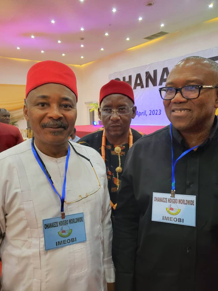 sir_oau's tweet photo. Had a fruitful IMEOBI OHANEZE meeting today 30.04.2023. Chief Engr Emmanuel Iwuanyanwu was unanimously elected as New President General of Ohanaeze. His Excellency, Peter Obi was in his usually manner, physically present. https://t.co/a6DZTwyiWV