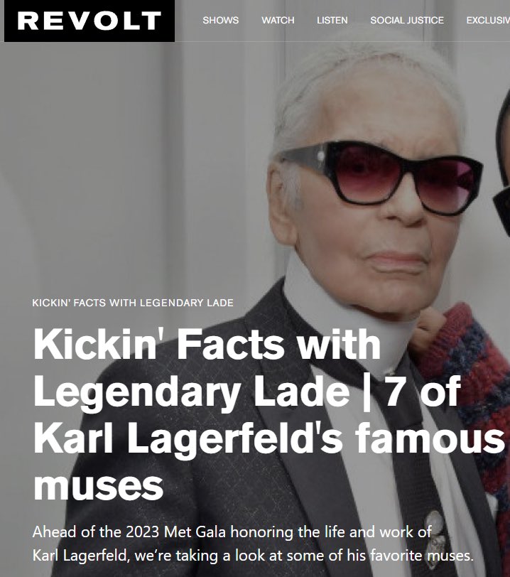 Kickin' Facts with Legendary Lade  7 of Karl Lagerfeld's famous muses