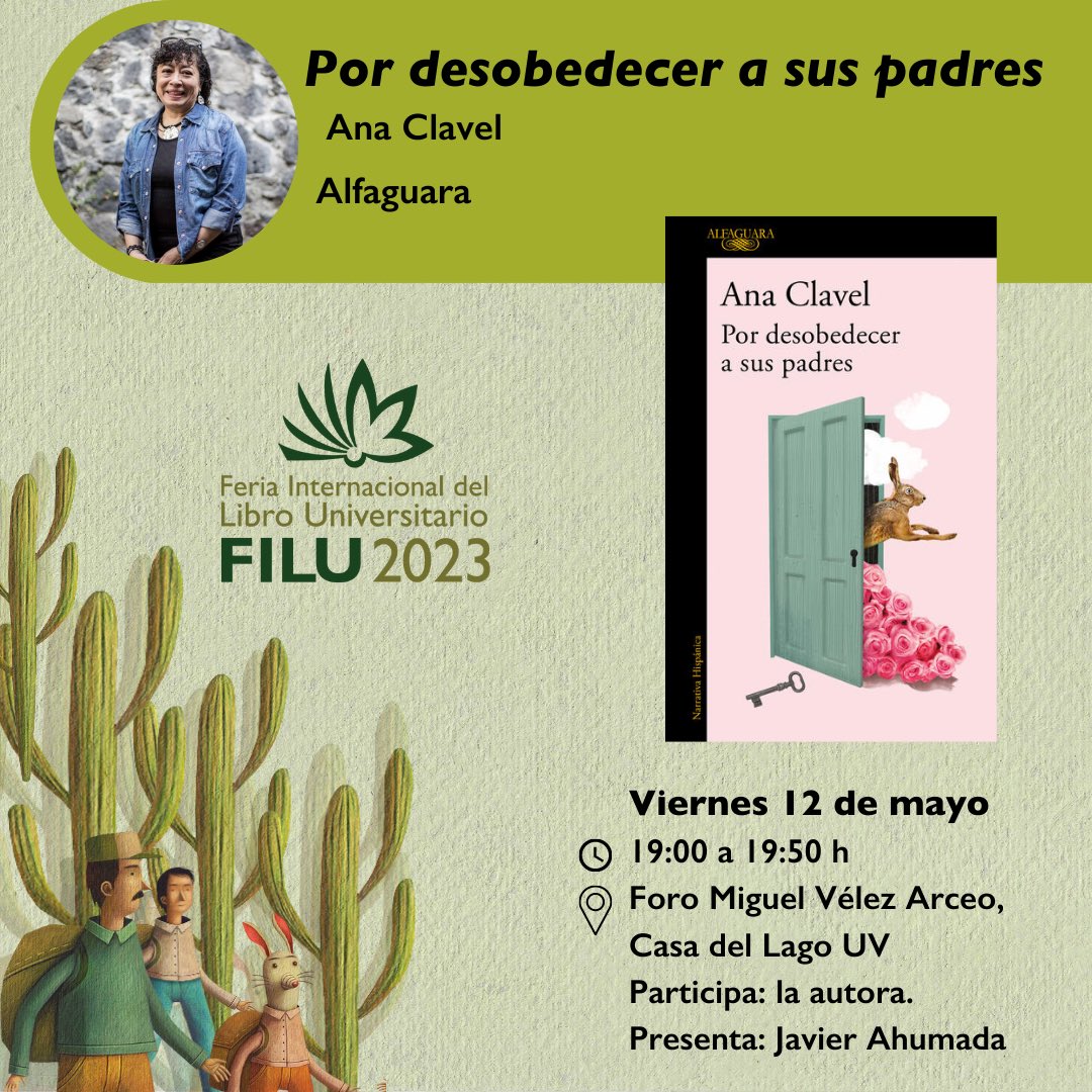 filu_uv's tweet photo. Nuestra querida escritora Ana Ana Clavel nos contará sobre su nueva novela en la #FILU2023.
¡Encontrémonos y disfrutemos del abanico de posibilidades que nos brindan la literatura y el diálogo!
Alfaguara
.
.
.
#FILU2023 #ConectaFILU #lectura #Xalapacultura #lectura #libros https://t.co/T2igrMw0Ks