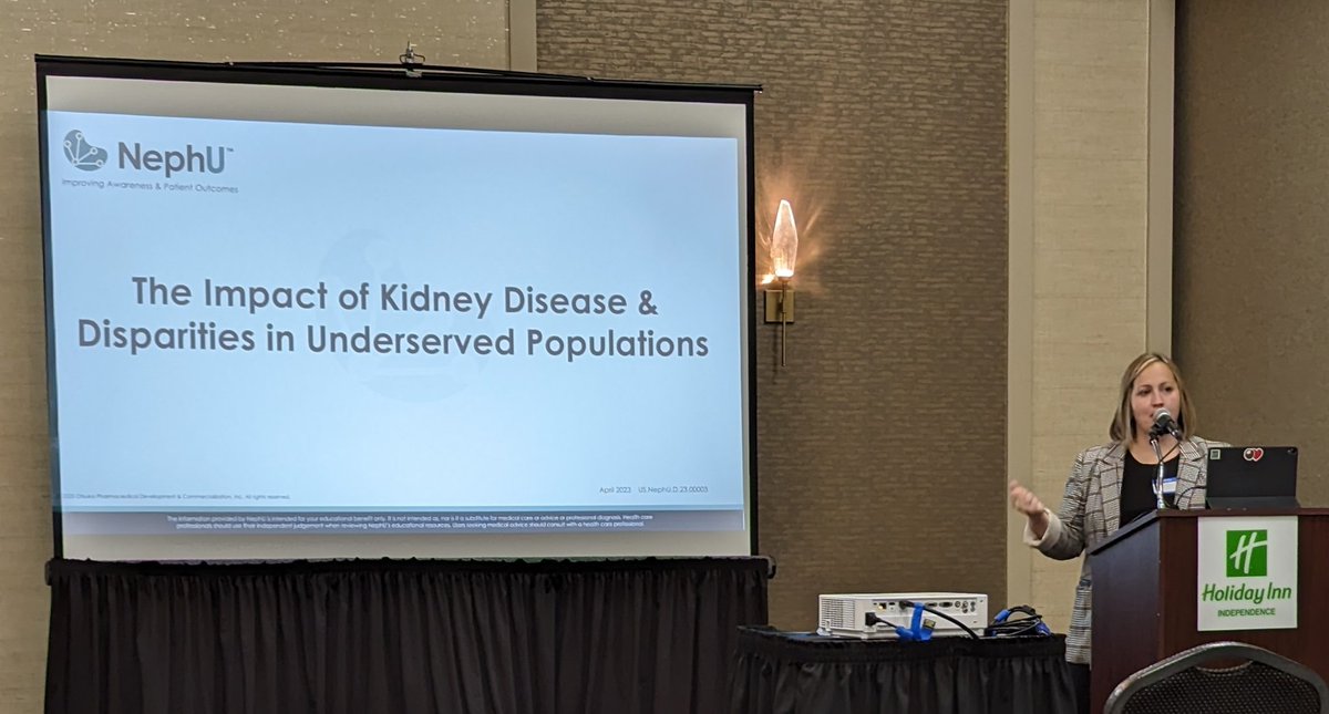 LucyHinder's tweet photo. @JillAGreen1 educating on Health Disparities in #ADPKD, breaking down the broader whys, and providing a roadmap for change 
@NKFCleveland's Patient Symposium https://t.co/wUOEBjG2wz