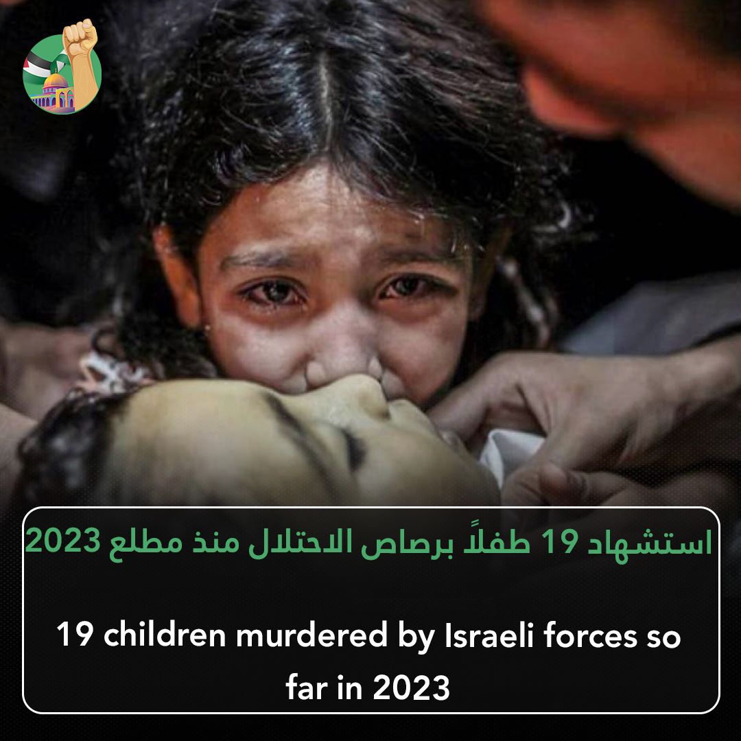 PEFMISSIONS's tweet photo. 19 Palestinian children have been murdered by Israeli occupation forces since the beginning of 2023, according to the Defense for Children Organization. https://t.co/v9RvFxqyBB