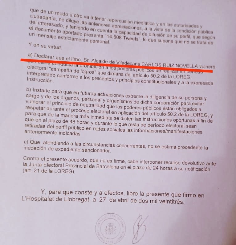 VMunicipalistas's tweet photo. #Viladecans @carlosruiztwitt hay que cumplir las normas, como todos los Vecinos. https://t.co/FwRwMZc04W