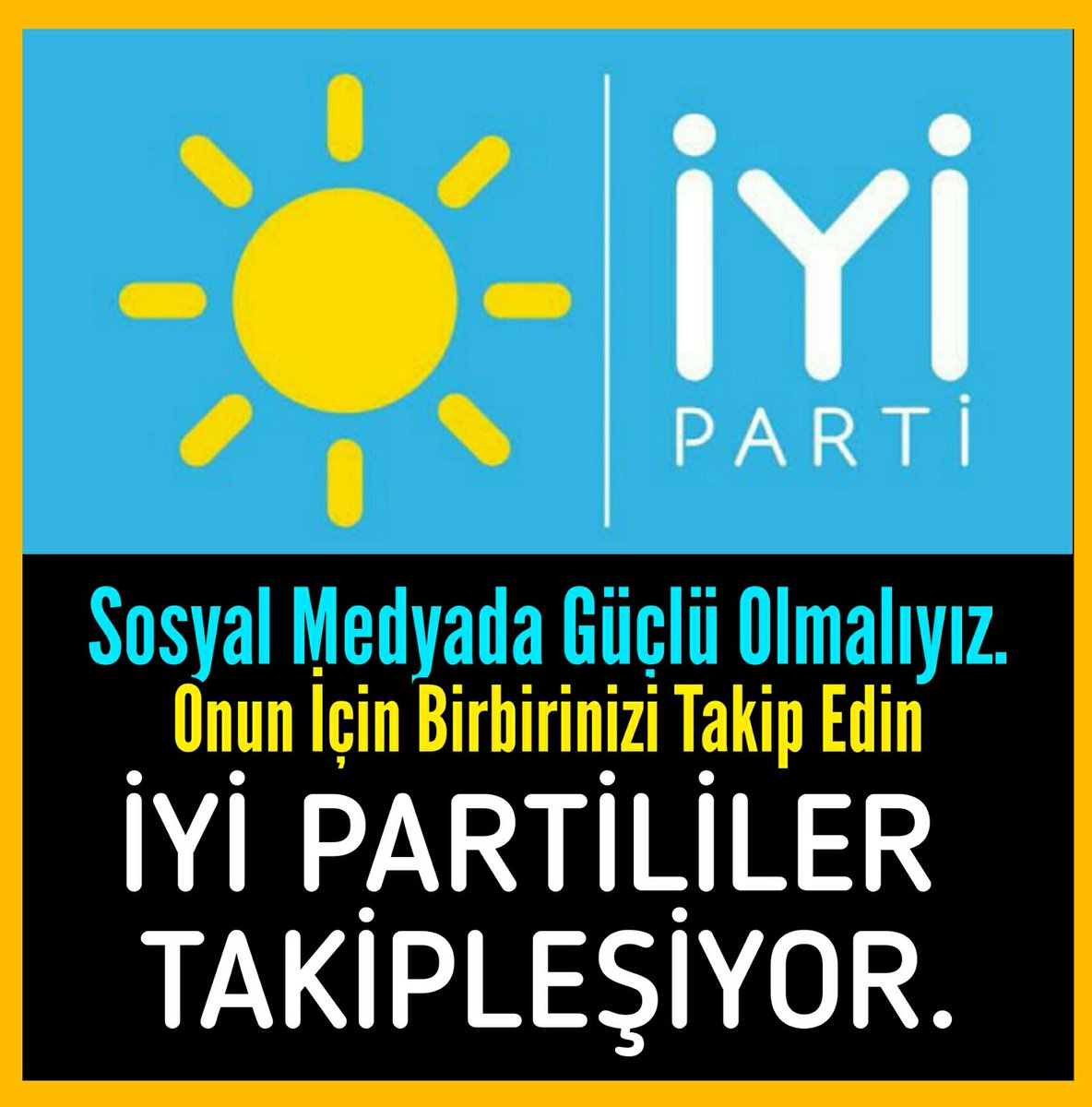 iyiphaber's tweet photo. 🔴SADECE
☀️İYİ PARTİLİLER TAKİPLEŞİYOR

🔴Retweetle🔄 
🔴Beğen❤
🔴Yorum yap
✔Beğenenleri
✔Rt yapanları
✔Yorum yapanları
✔@iyiphaber'i 
✔@iyiparti 
✔@meral_aksener 
✔@korayaydintr
 ☝👉TAKİP ET

🚨ŞUNU BİLİN Kİ
Her Türlü TROLLERE KARŞI
SOSYAL MEDYA DA  GÜÇLÜ OLMALIYIZ..! https://t.co/Dl2GUGoodK