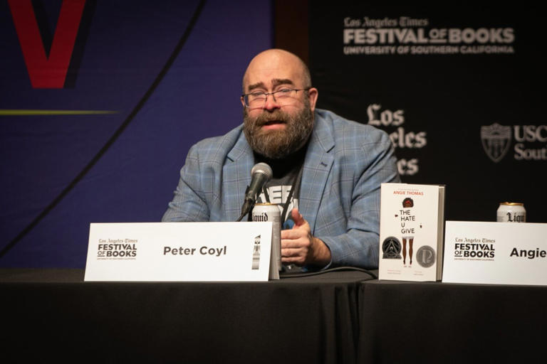 .@saclib Director Peter Coyl joined bestselling authors @angiecthomas (