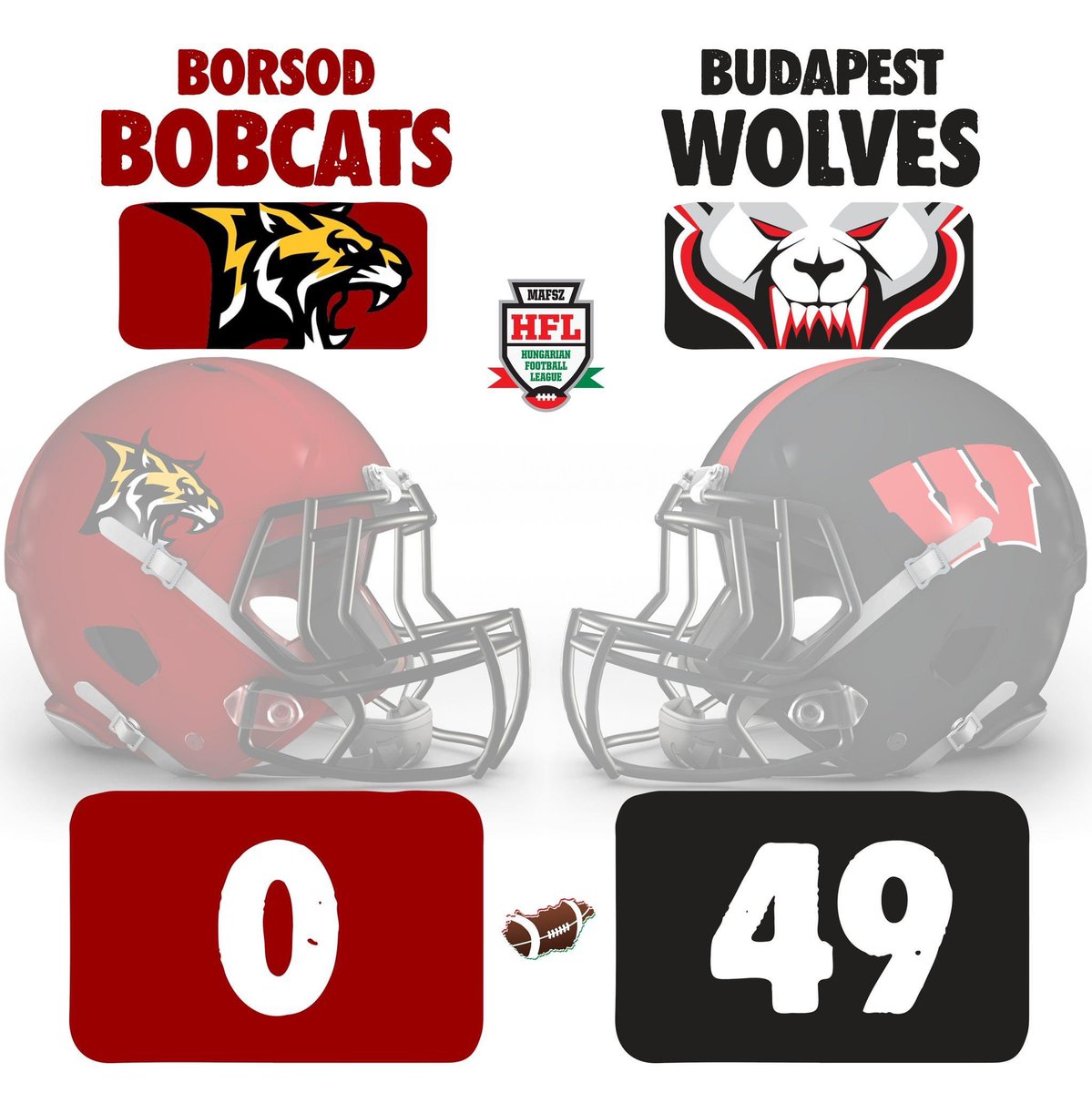 Francesco23's tweet image. Szombat-vasárnap két meccs, két domináns győzelem. A @BudapestWolves első számú csapata 2-0-val áll a HFL-ben, a második számú csapata 3-0-val a Divízió 1-ben. 
🐺🏈
#football #WolvesFootball