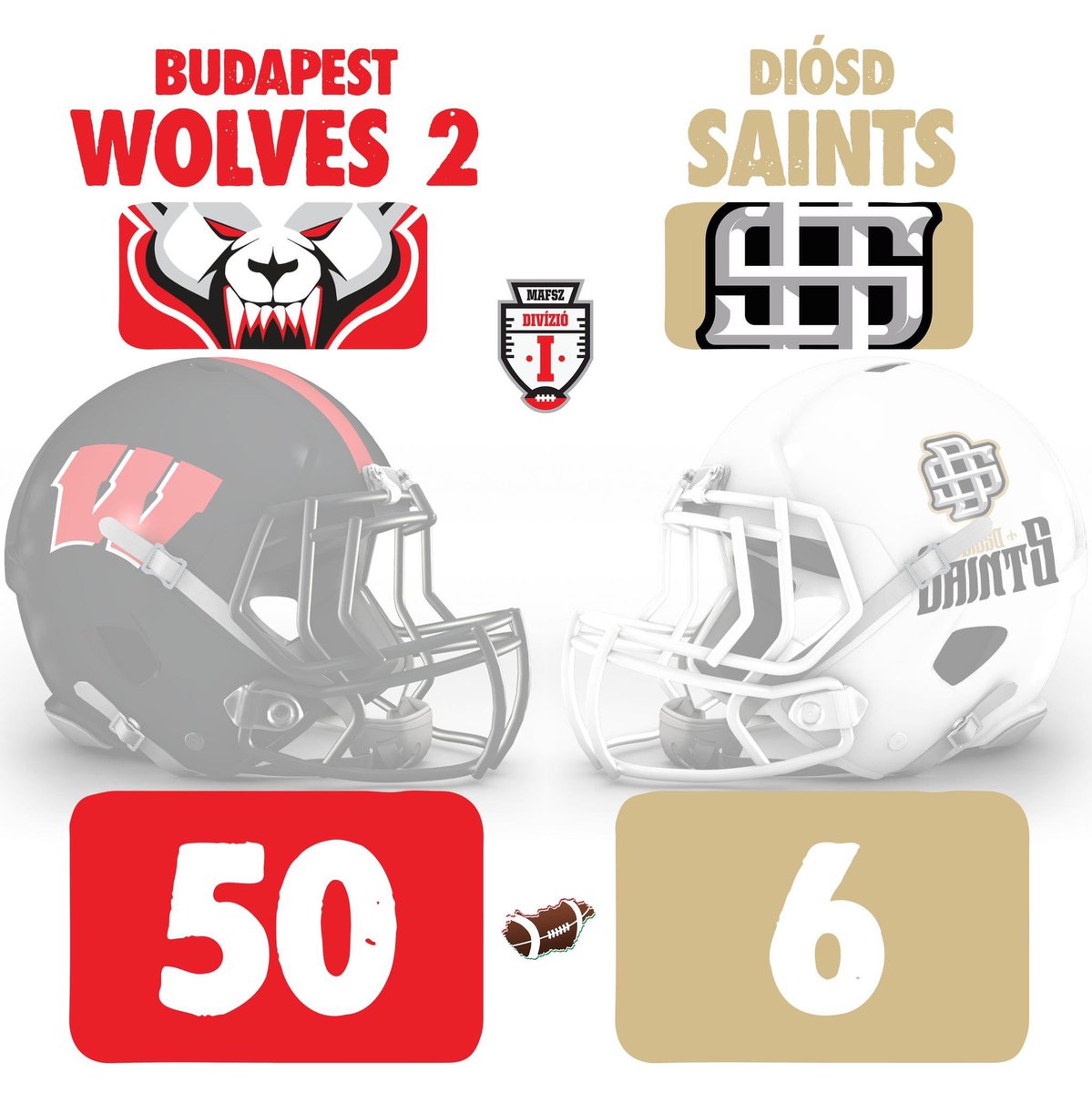 Francesco23's tweet image. Szombat-vasárnap két meccs, két domináns győzelem. A @BudapestWolves első számú csapata 2-0-val áll a HFL-ben, a második számú csapata 3-0-val a Divízió 1-ben. 
🐺🏈
#football #WolvesFootball