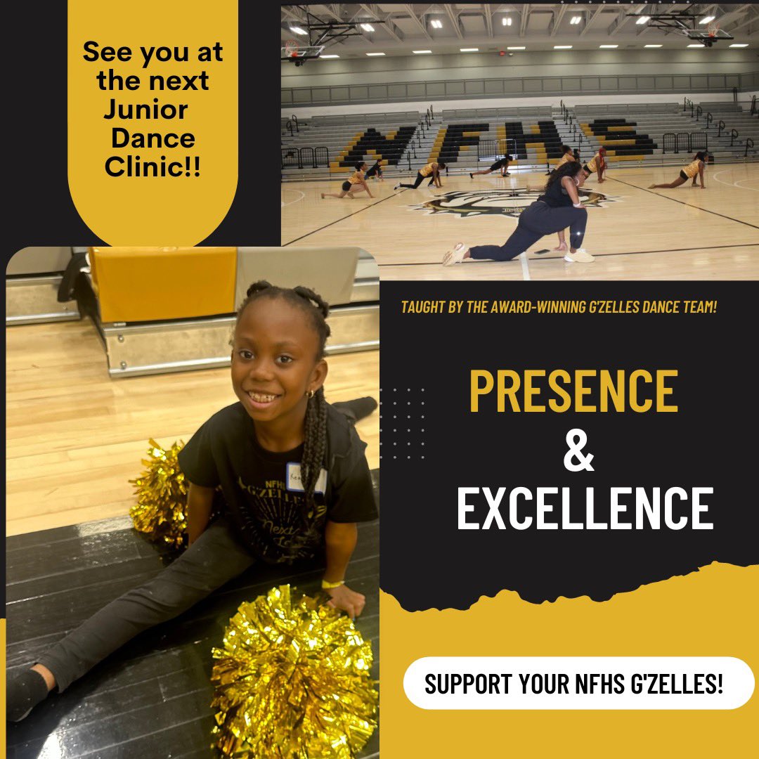 Continue to watch and follow @northforestdance! K- 8th graders- stay tuned for more dance opportunities with the G’zelles Dance Team! 🖤💛🖤💛