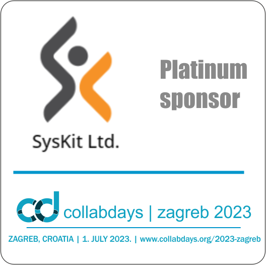 CollabDays Zagreb (@collabdayszag) on Twitter photo A warm welcome to our Platinum sponsor <a href="/SysKitTeam/">Syskit</a>, an amazing company and products for Microsoft 365. <a href="/CollabDaysZAG/">CollabDays Zagreb</a> Check more about Syskit on syskit.com A warm welcome to our Platinum sponsor <a href="/SysKitTeam/">Syskit</a>, an amazing company and products for Microsoft 365. <a href="/CollabDaysZAG/">CollabDays Zagreb</a> Check more about Syskit on syskit.com